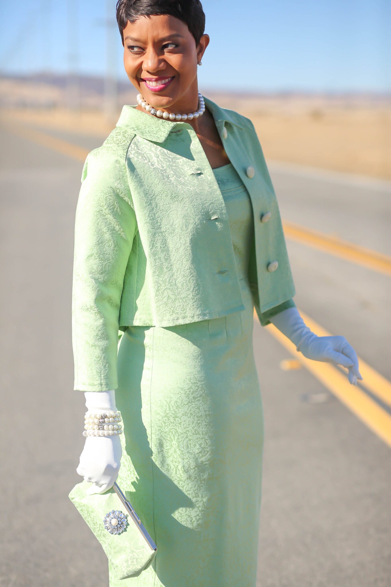 Vintage dress with jacket sales