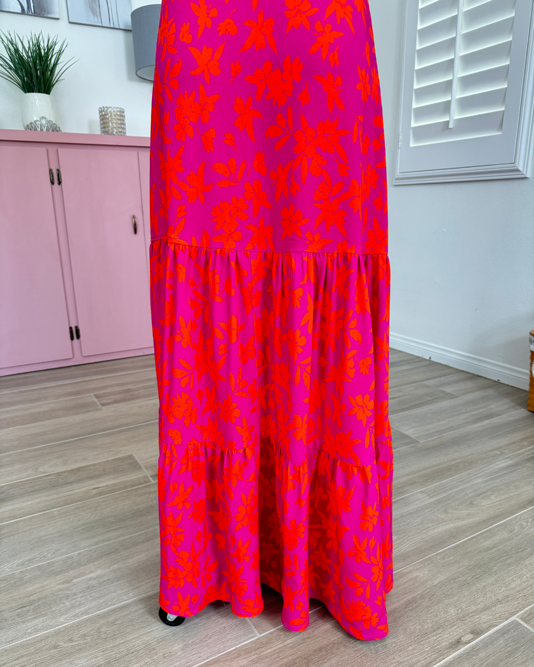 FLUTTER SLEEVER MAXI DRESS