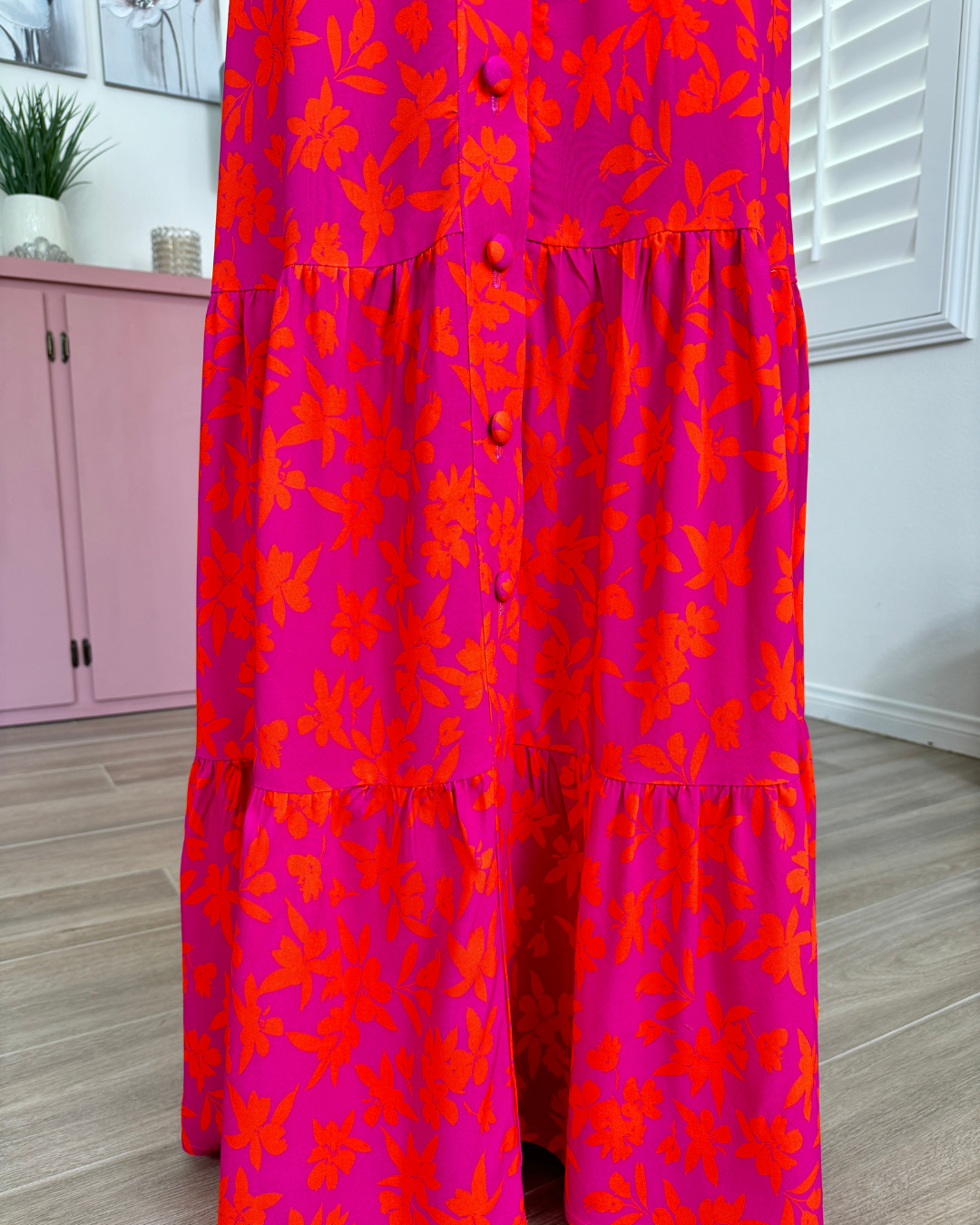 FLUTTER SLEEVER MAXI DRESS