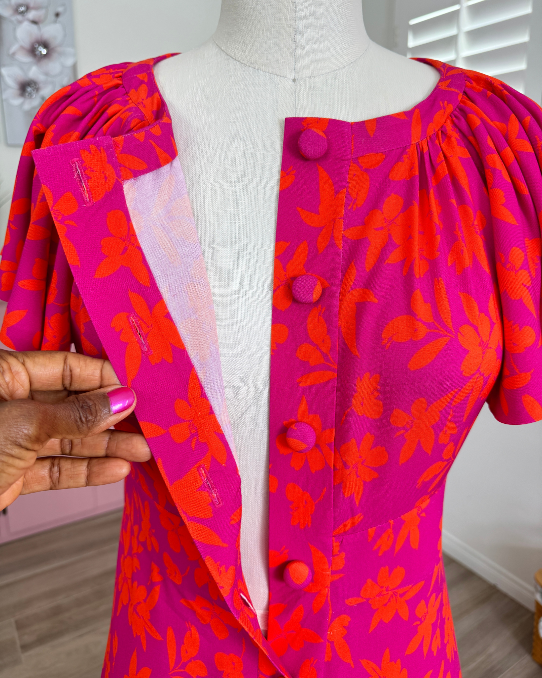 FLUTTER SLEEVER MAXI DRESS