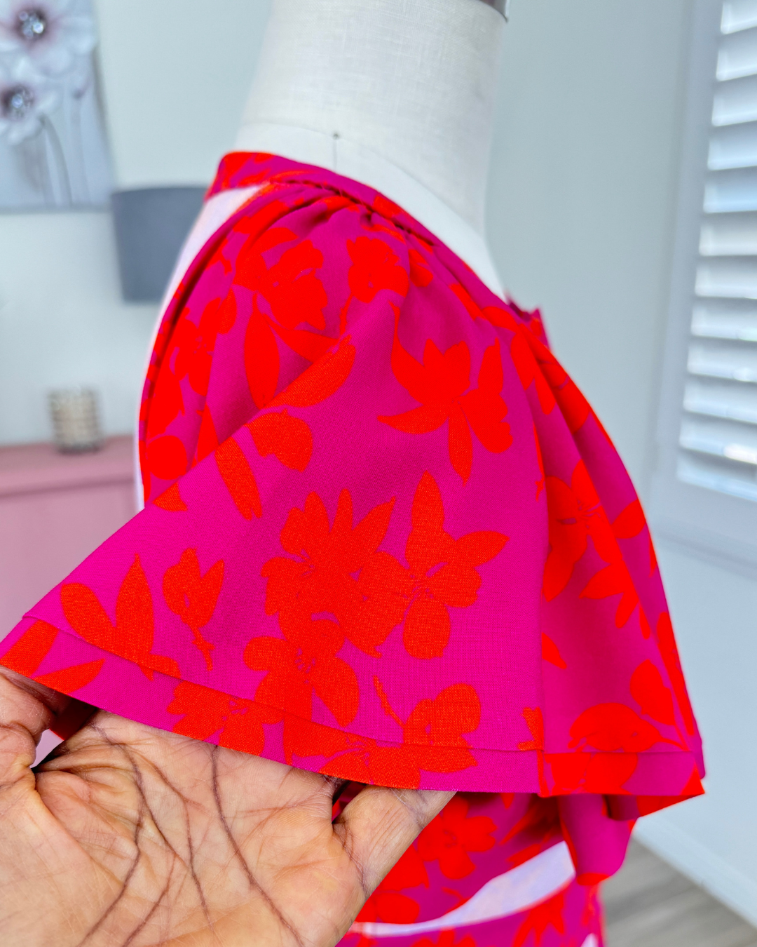 FLUTTER SLEEVER MAXI DRESS