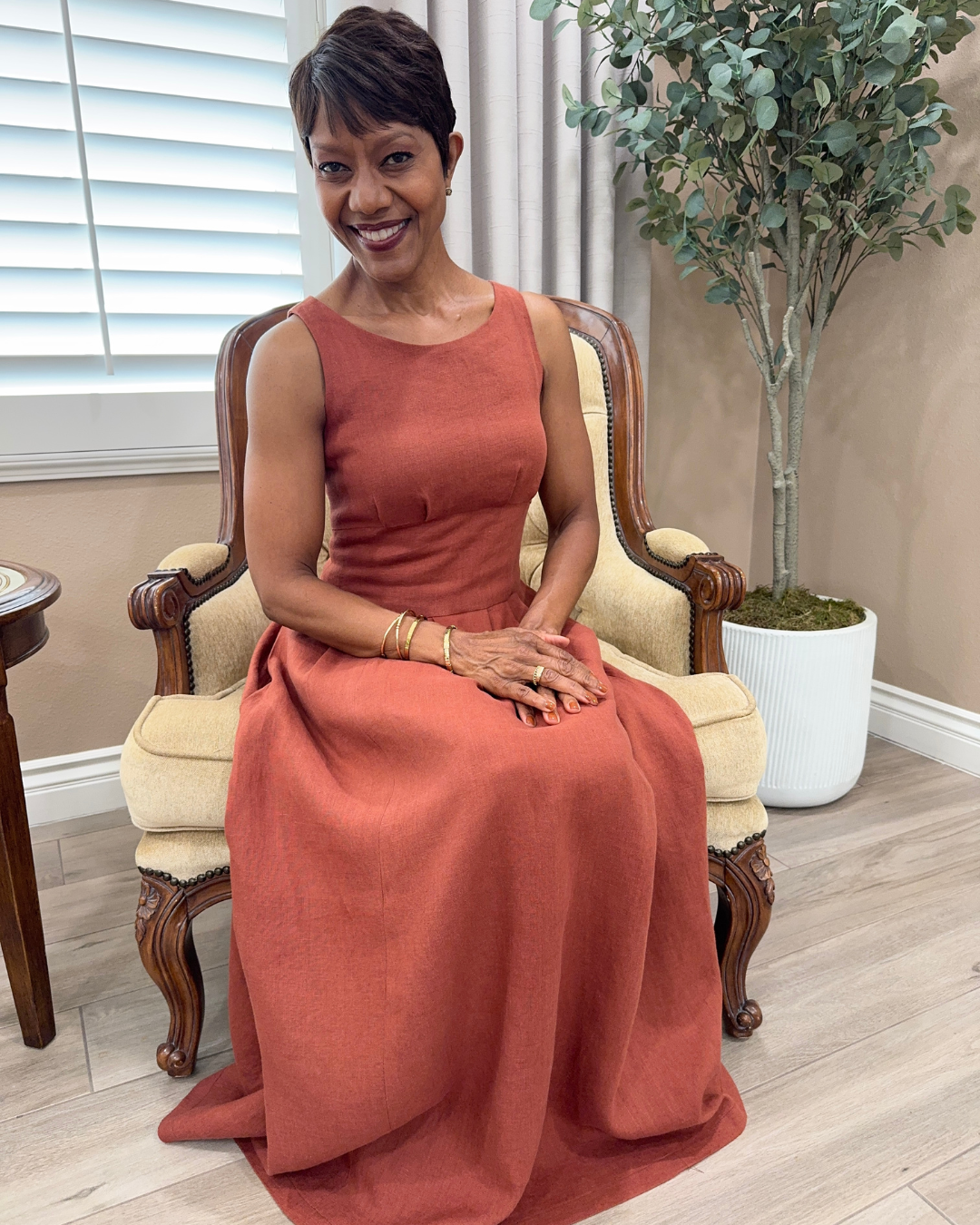 LINEN MAXI DRESS