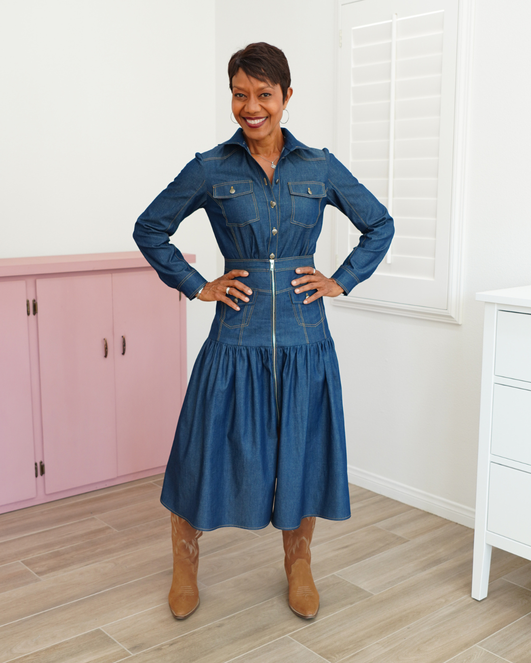 2-PIECE CHAMBRAY SET