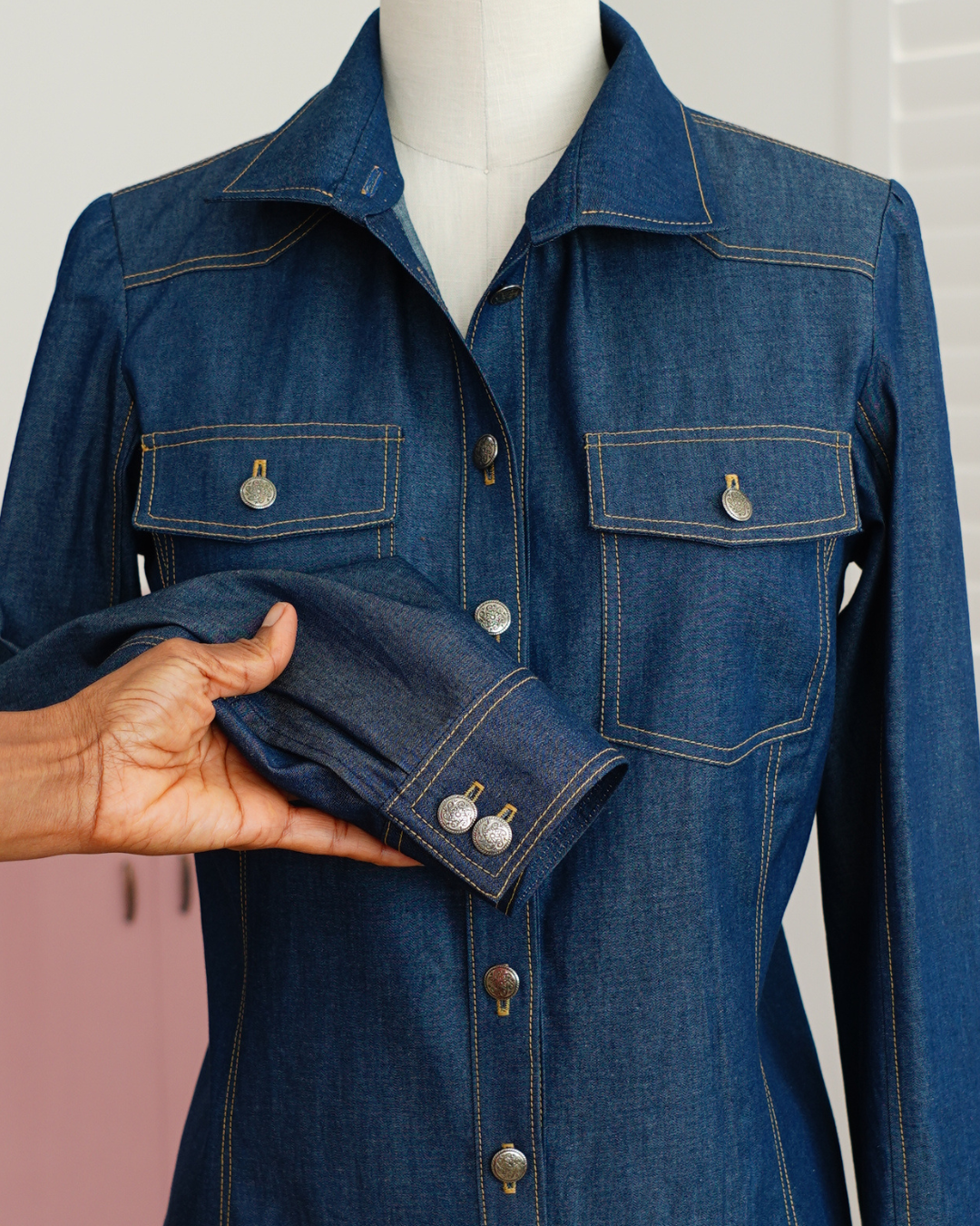 2-PIECE CHAMBRAY SET